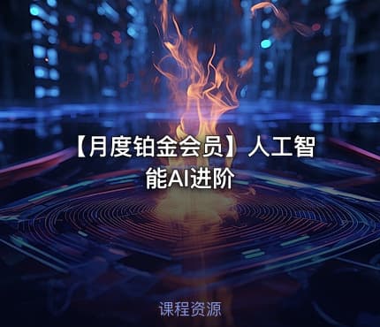 【月度铂金会员】人工智能AI进阶