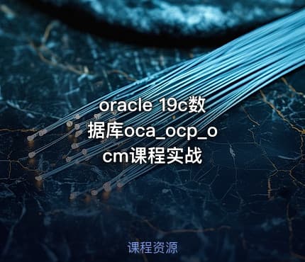 oracle 19c数据库oca_ocp_ocm课程实战