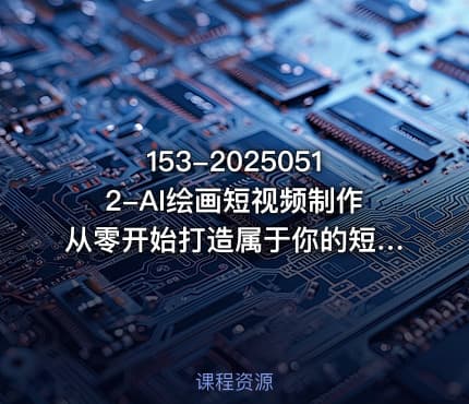 153-20250512-AI绘画短视频制作从零开始打造属于你的短视频账号