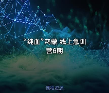 “纯血”鸿蒙 线上急训营6期