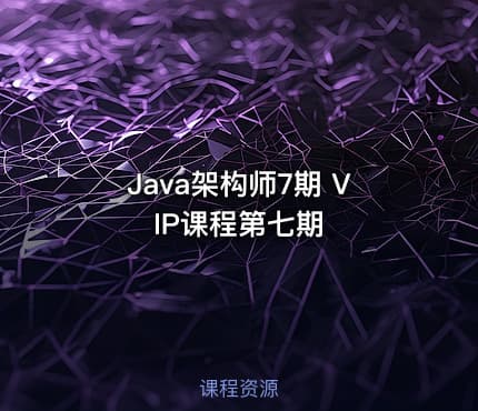 Java架构师7期 VIP课程第七期