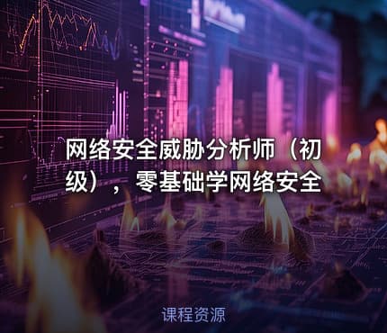网络安全威胁分析师（初级），零基础学网络安全