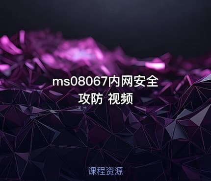 ms08067内网安全攻防 视频