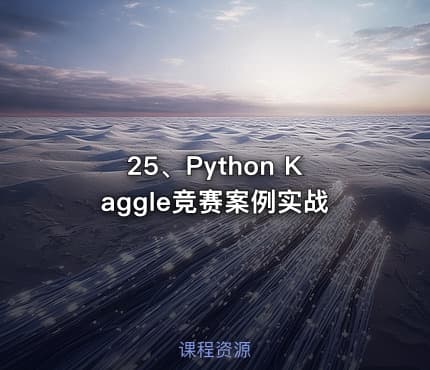 25、Python Kaggle竞赛案例实战