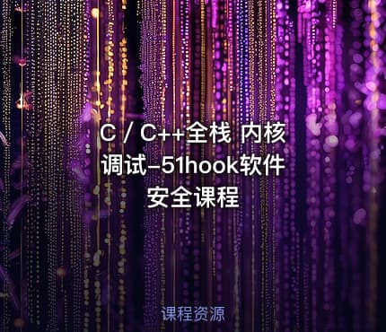 C／C++全栈 内核 调试-51hook软件安全课程